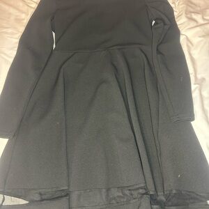 Elegant Black Long Sleeve Dress